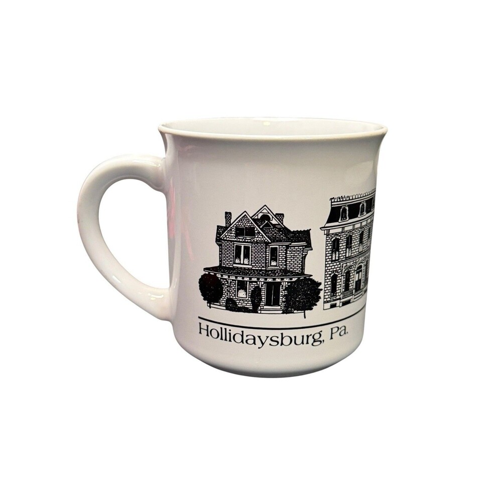 Hollidaysburg PA White Black Coffee Mug Cup Historic